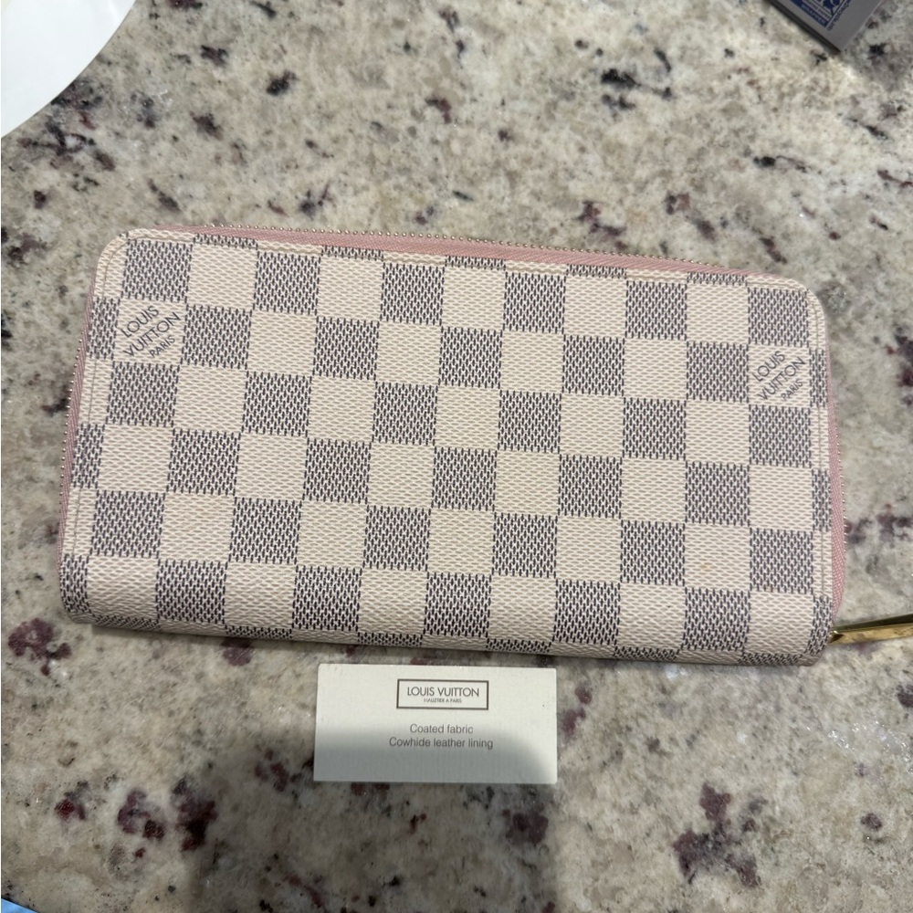 Louis Vuitton Checkered Wallet - Pink and Gray